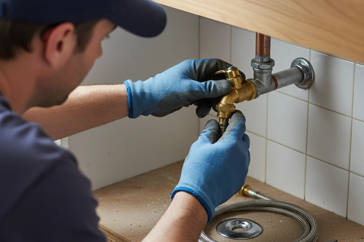 Shutoff valve and fitting work during Faucet and Fixture Repair in Mayville